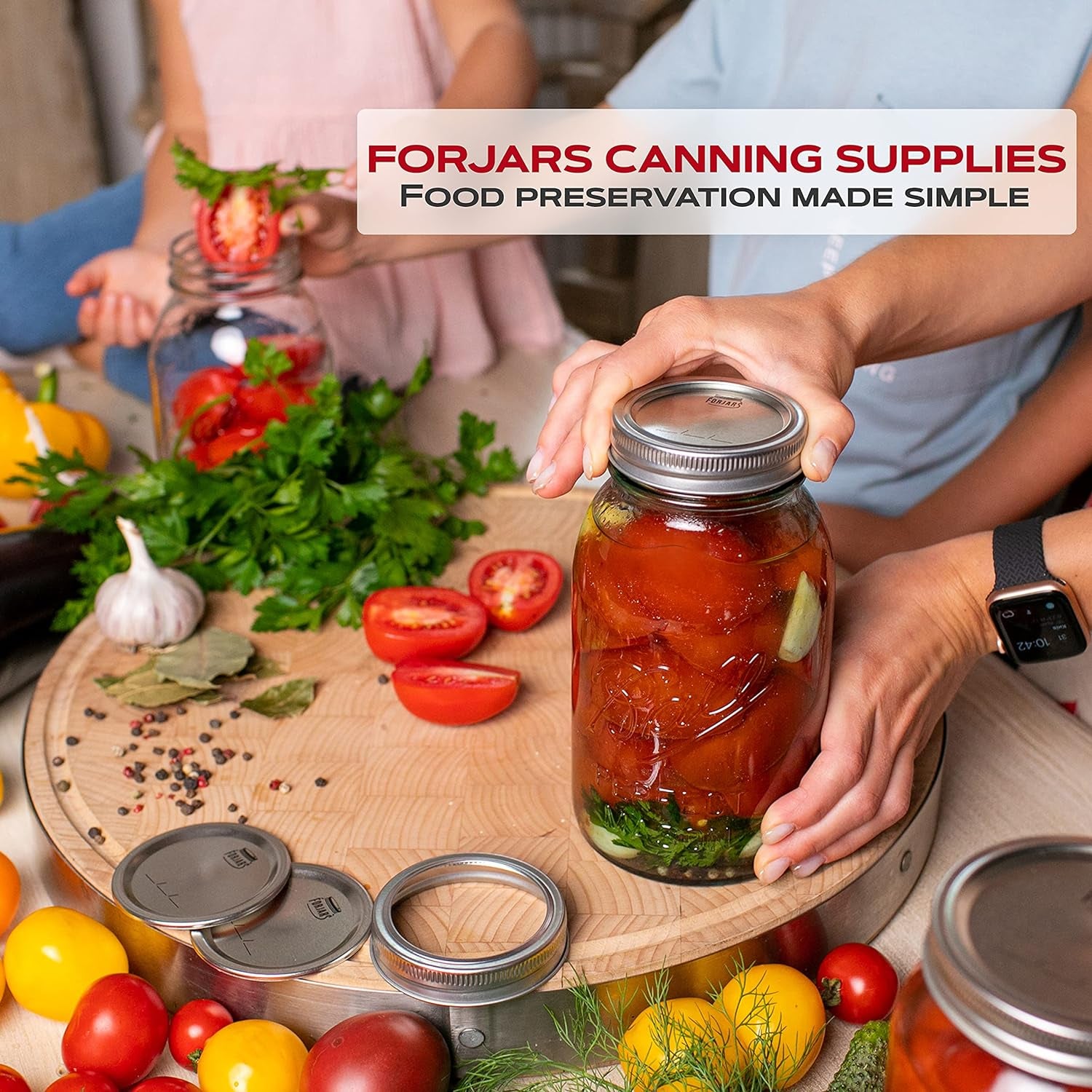 - Wide Mouth Canning Lids, 100-Pack – Create Airtight Seals on Mason Jars to Preserve Food for Meal Prep & Emergency Food Storage – 3.4 In. Metal Lids with Silicone Seals – Canning Supplies