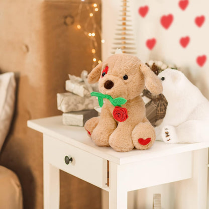 Valentines Day Gift for Her Girlfriend Women Plush Toy Light Brown Christmas Birthday Gifts for Wife Her 9.25 Inches Cadeau St Valentin Femme