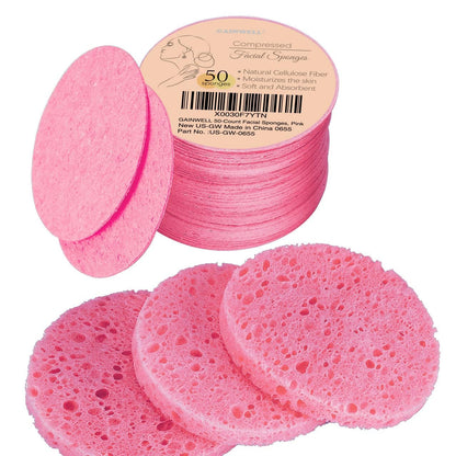 Compressed Facial Sponge Daily Facial Cleansing 100％ Natural Pink