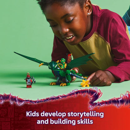 NINJAGO 71829 Lloyd Green Forest Dragon Building Set with 2 Minifigs
