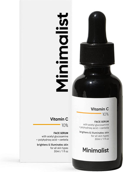 Vitamin C Serum for Skin Brightening 10%  | Highly Stable & Effective Face Serum | Glowing Skin | 30Ml