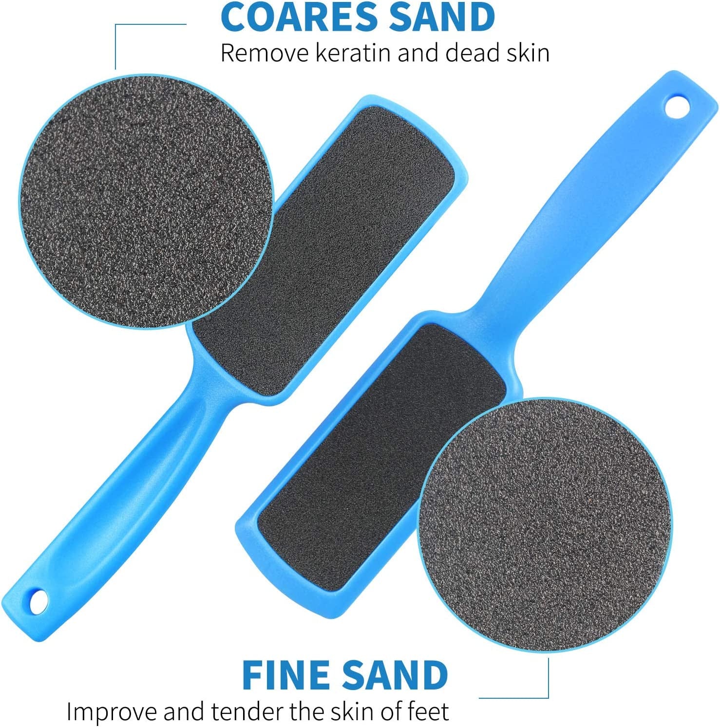 Pedicure Foot Files Callus Remover Double Sided Feet Rasp Skin Scrubber - 3 PK