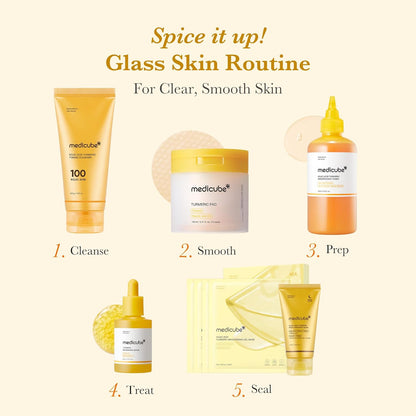 Toner Pads Kojic Acid Turmeric Clarifying Toner Pad for Troubled Skin & Use after Spot Care, Soothing with Kojic Acid, Turmeric, Niacinamide, Glycolic Acid, Korean Skin Care, 70 Pads (1 Pack)