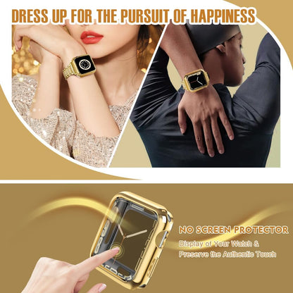 Scratch-Resistant Soft Flexible TPU Lightweight Iwatch Case Protective Protector Bumper Compatible Apple Watch Series 5 Series 4 Series 3 Series 2 Series 1 (Gold, 40Mm)