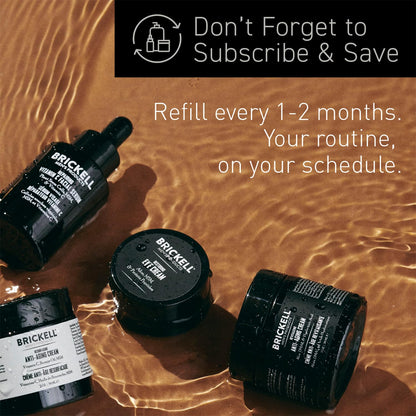 Brickell Men'S Restoring under Eye Cream for Men, Natural and Organic anti Aging Eye Balm to Reduce Puffiness, Wrinkles, Dark Circles, Crows Feet and under Eye Bags, 0.5 Ounce, Unscented