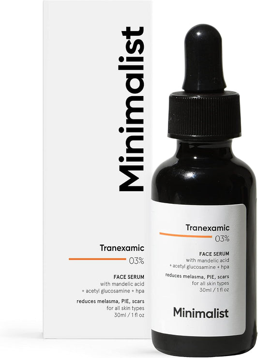 3% Tranexamic Acid Face Serum for Acne Scars, Melasma, Discoloration and Dark Spots |  Fl Oz / 30 ml
