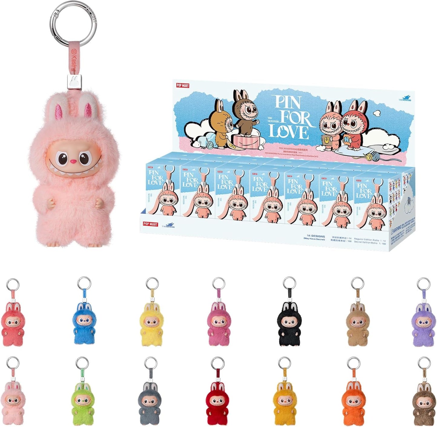 the Monster Pin for Love Series (A–M) Mini Labubu Doll Blind Box Keychain – Vinyl Plush Pendant, Bag Charm, Collectible Holiday & Birthday Gift for Kids & Adults, Single Box