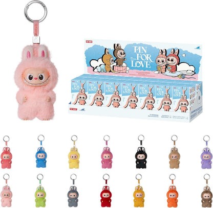 the Monster Pin for Love Series (A–M) Mini Labubu Doll Blind Box Keychain – Vinyl Plush Pendant, Bag Charm, Collectible Holiday & Birthday Gift for Kids & Adults, Single Box