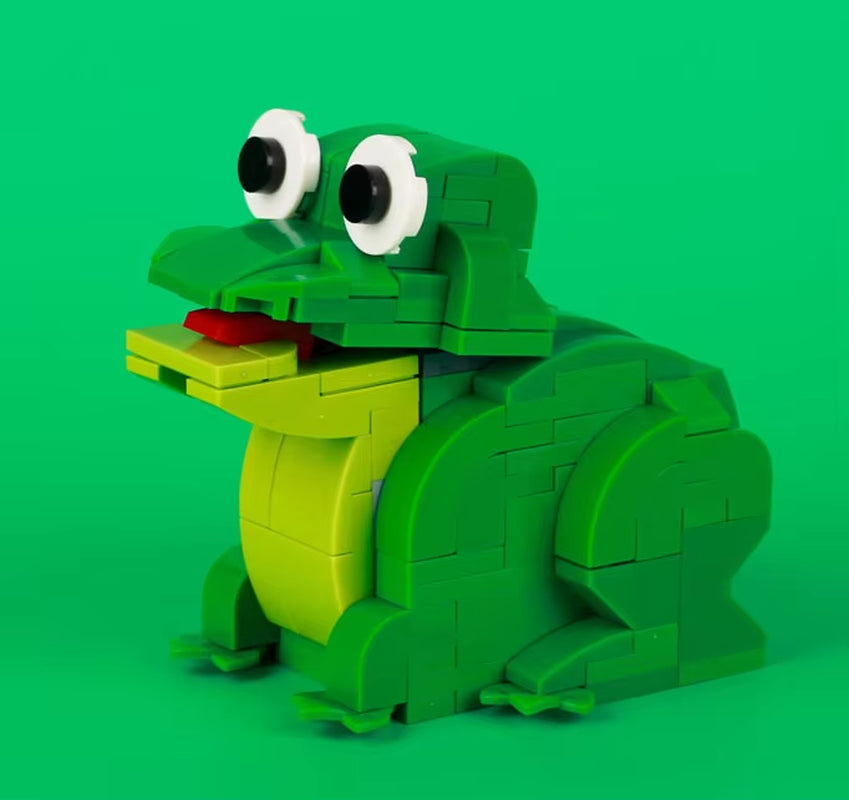 MOC City Creative Building Blocks Accessories Zoo Rhino Lion Kangaroo Wolf Fox Frog Bee Crow Peacock Mini Brick Toy Gifts X021