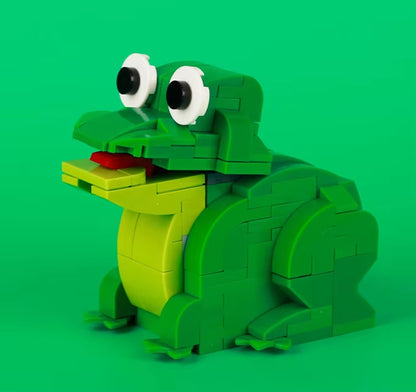 MOC City Creative Building Blocks Accessories Zoo Rhino Lion Kangaroo Wolf Fox Frog Bee Crow Peacock Mini Brick Toy Gifts X021