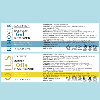 Gel Nail Polish Remover - Gel Polish Remover  3-5 Minutes and Cuticle Oil for Nails