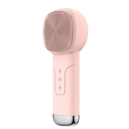 6-in-1 Sonic Facial Cleansing Brush – Heated & Cooling Silicone Face Massager, Waterproof Deep Pore Cleanser