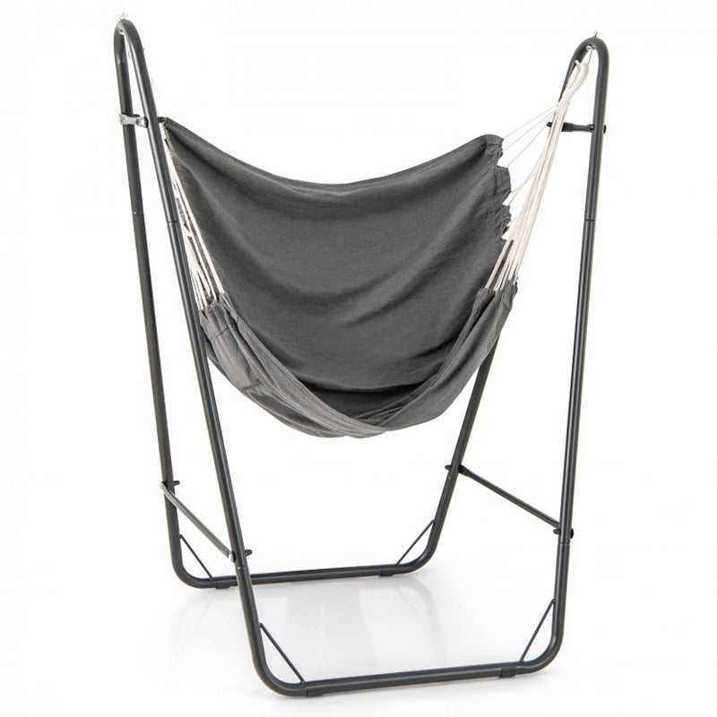 Heavy-Duty Metal Frame Hammock Chair with Side Pocket
