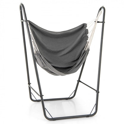 Heavy-Duty Metal Frame Hammock Chair with Side Pocket