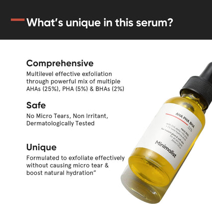 Face Peel  32% AHA BHA PHA | 30 Ml / 1 Fl Oz