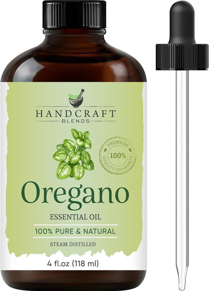 Oregano Essential Oil - 118 ml - 100% Pure and Natural - Premium Quality with Glass Dropper