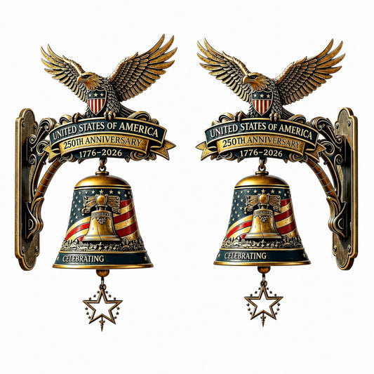 250th Anniversary Eagle Shaped Doorbell | Wind Chime for Porch Mailbox Post